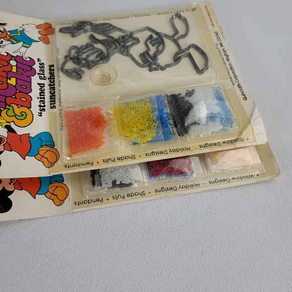 Vtg Makit & Bakit Mickey Mouse Donald Duck Suncatcher Kit - Picture 10 of 13
